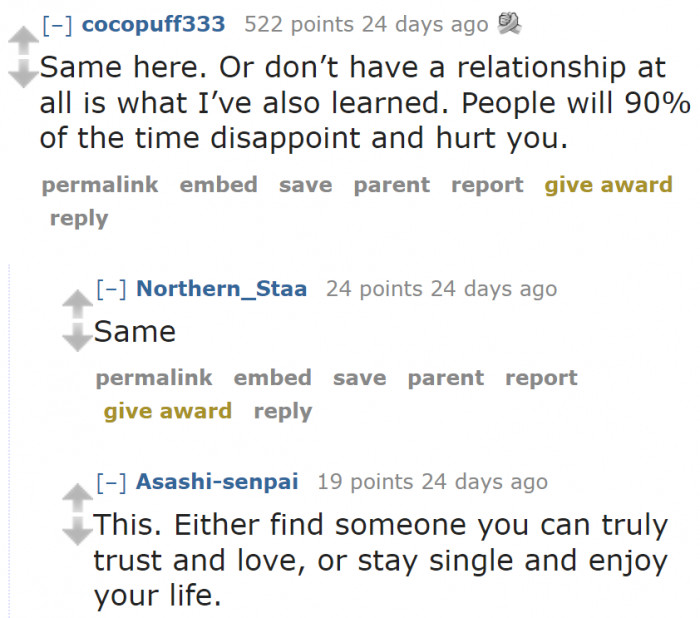 For some people, it's better to not enter into a relationship at all.