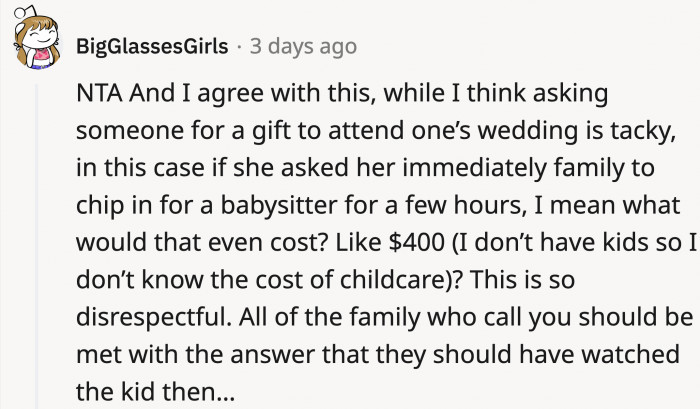 It might not have been as tasteful, but if she really needed help, they could have assisted equally as OP instead of placing all the burden on him.
