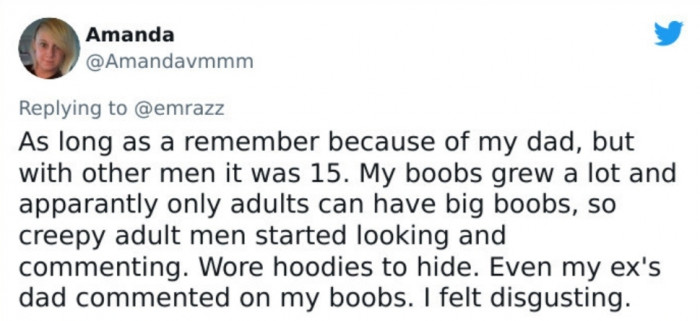 17. It's sad that women feel disgusted about their bodies when, in reality, these men are the ones who are sickening.