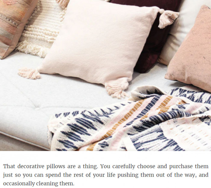 Women and decorative pillows