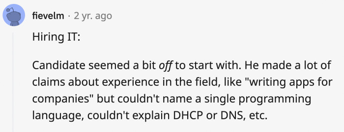 Early on, there was something that was already off