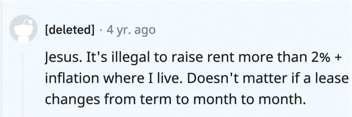 There are specific laws for rent increases that others should abide by
