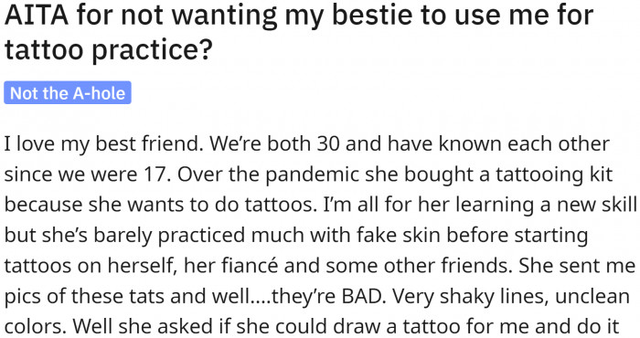 No it is completely fine to deny anyone even if it's your family member when you are not sure about getting a tattoo.