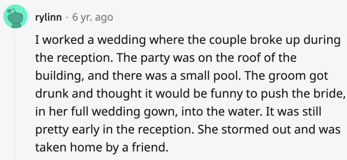 This marriage went down before it even had the chance to float