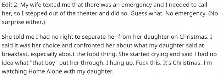 No mother can live without her daughter, but if you don't treat your kids right, it's better to stay away from them.