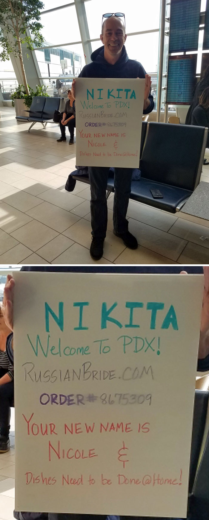 30. At the airport to pick up my daughter