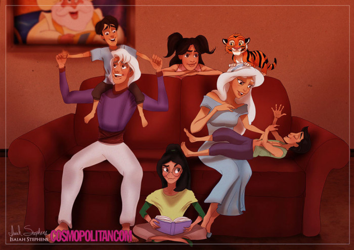 6. Aladdin, Jasmine, and their grandkids- This gives me all the feels.