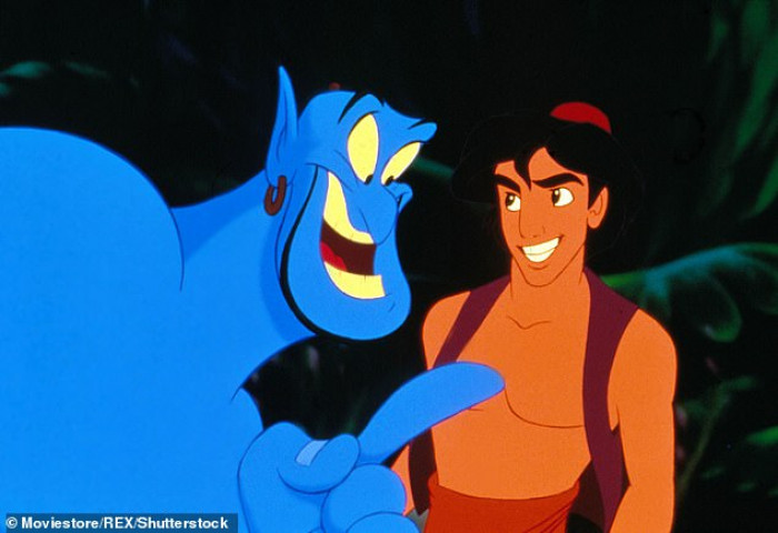 Robin Williams gave voice to Genie from the 1992 animated film Aladdin.