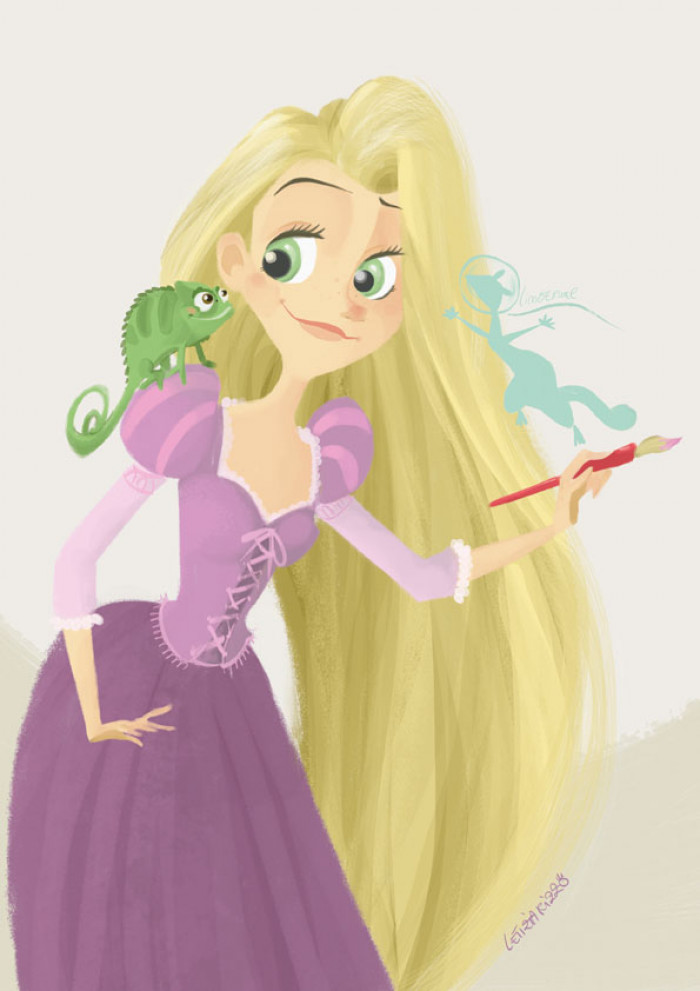 16. Rapunzel & Pascal (Tangled)