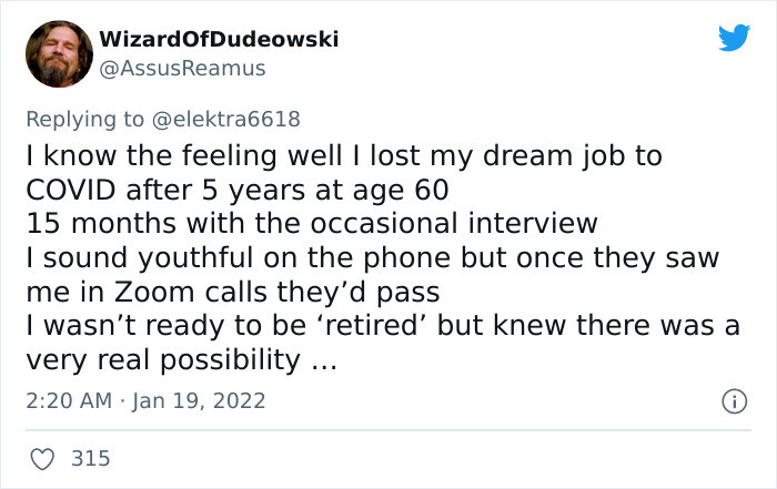 It Is So Sad That People Are Almost Being Forced to Retire.