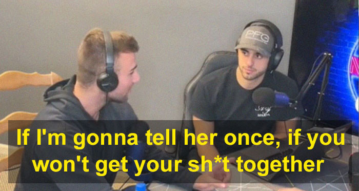 One of the men said he would give his wife a warning.