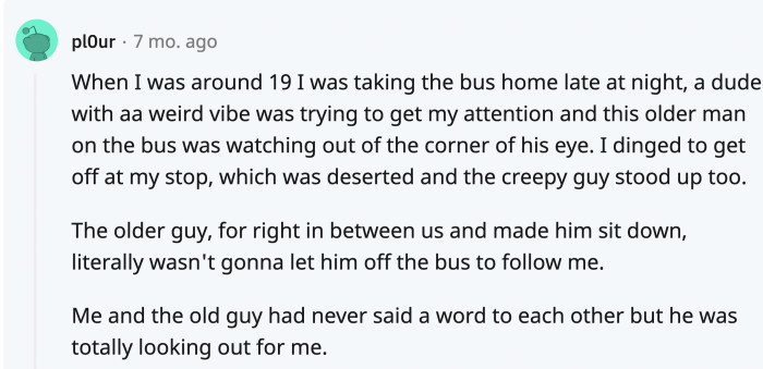 18. The old man probably witnessed this situation more than a couple of times