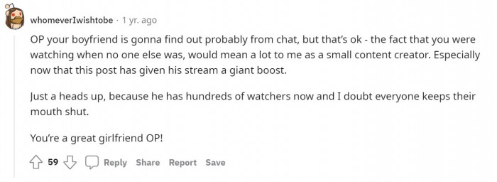 He's gonna find out, but that's okay.