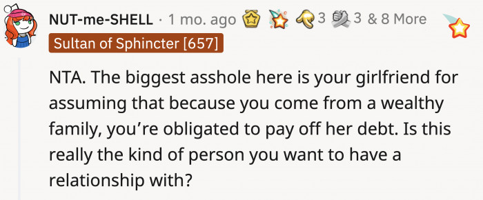 The knee-jerk reaction of most people in the comment section is to assume that the girlfriend is the real a**hole here.