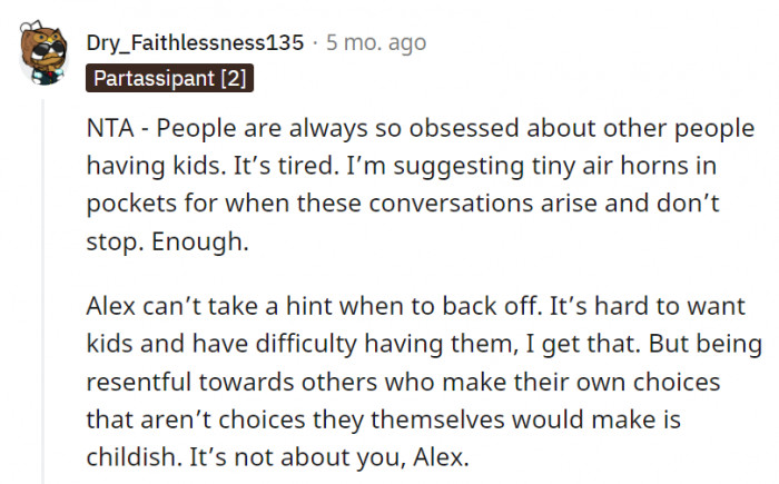 It's not about you, Alex.