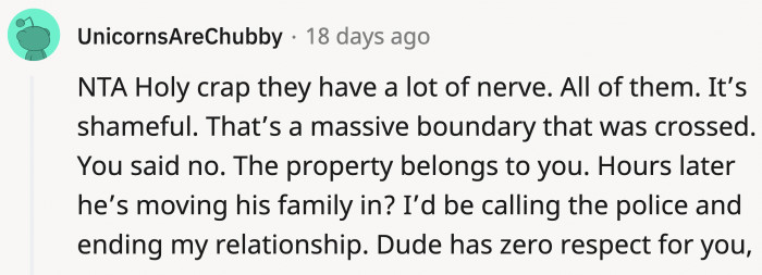 OP should call the police soon and end the relationship even faster!