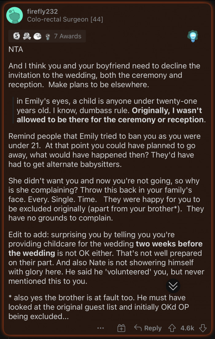 They have absolutely no grounds to complain.