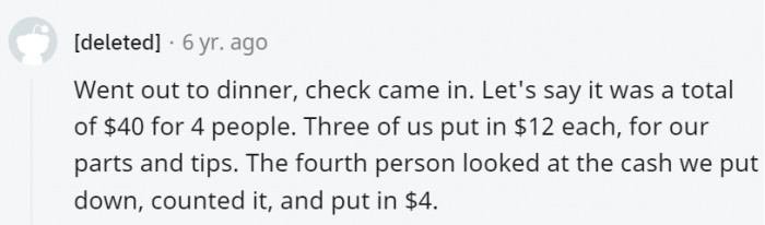 8. This is why separate bills are a godsend