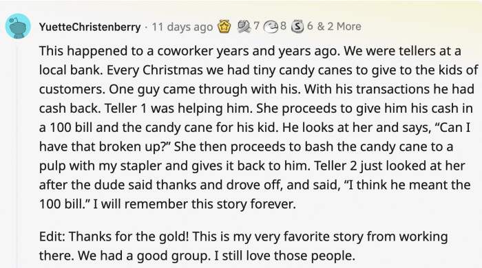 For candy-crushing needs, proceed to teller 2