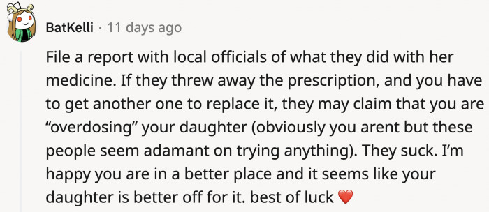 And this might be an extra leverage against both of the family members if they fight against 