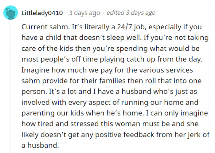 That jerk of a husband of hers doesn't deserve her.