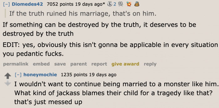 Perhaps the stepmom realized she married a monster.