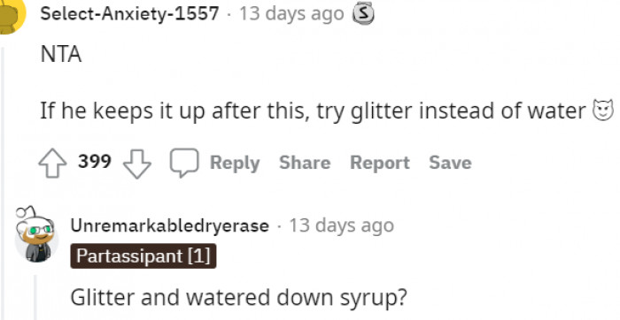 Someone's Suggestions Glitter for the Next Time It Happens