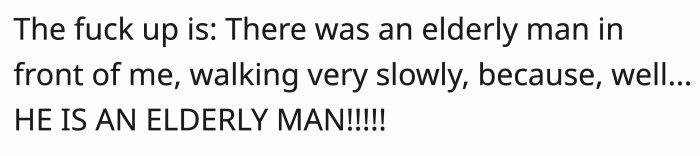 Two pedestrians walking in daylight, comical miscommunication implied by caption.