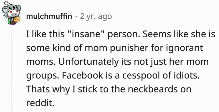 Feel free to disagree with this Redditor.