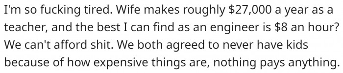 The original poster is utterly discouraged after what just happened...