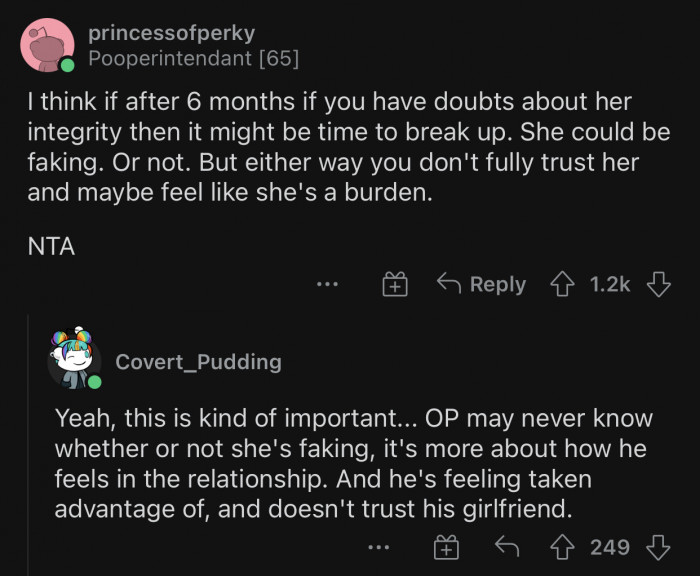 It's clear that OP no longer trusts his girlfriend.