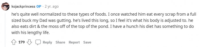 Buster can normally handle such food, though.