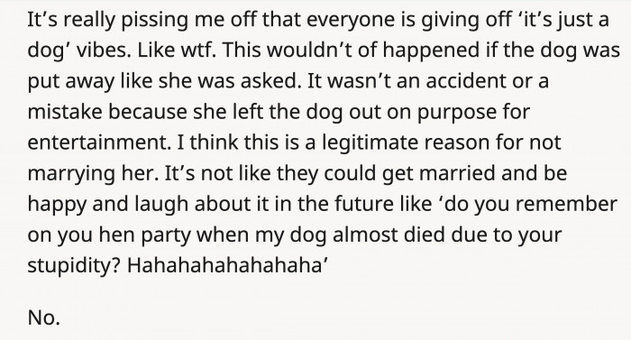 What happened was a legitimate reason to break up, they said.