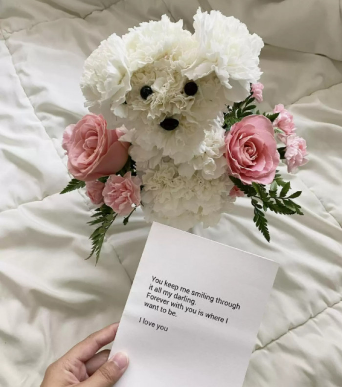 This bouquet of flowers has the potential to win every girl's heart!