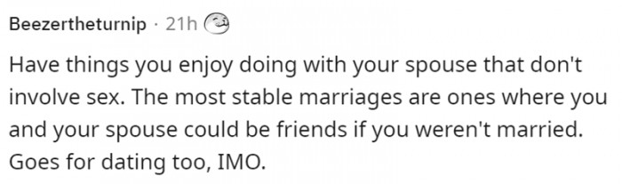 Your marriage should be more than just physical intimacy.