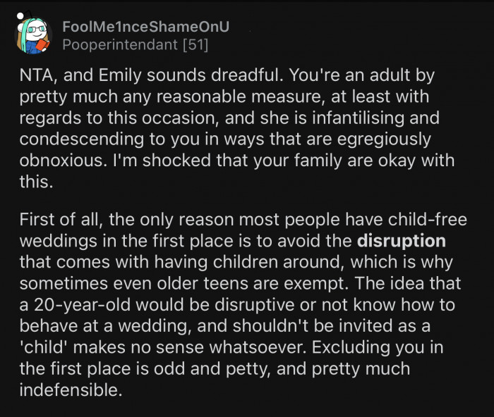 The family should not be okay with this.