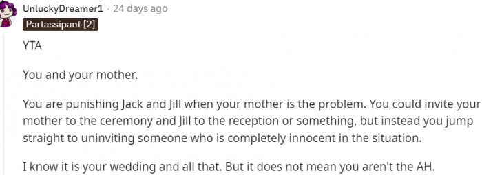 10. You and your mother are the a**holes