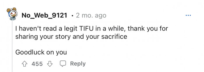 A great TIFU. Reddit is satisfied with the story.