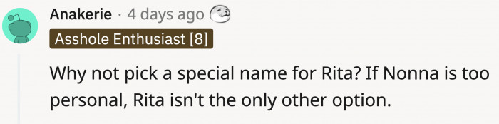Yes, this is the solution. There are a plethora of endearments for grandmother; it doesn't just have to be Nonna.