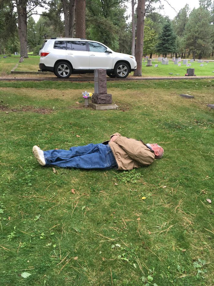 23. My dad trying out the land he bought