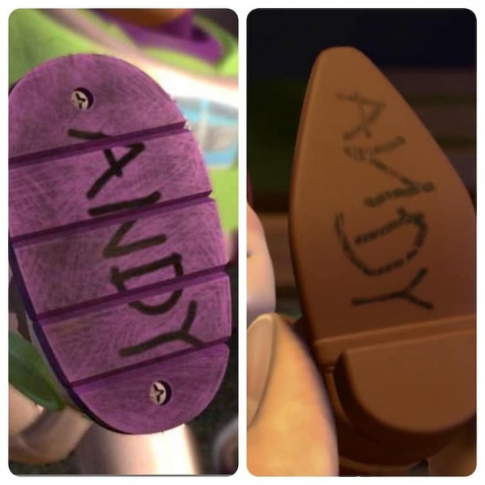 23. The animators were even aware that Andy's handwriting should improve as he got older.