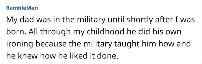 My Military Dad Did His Own Ironing