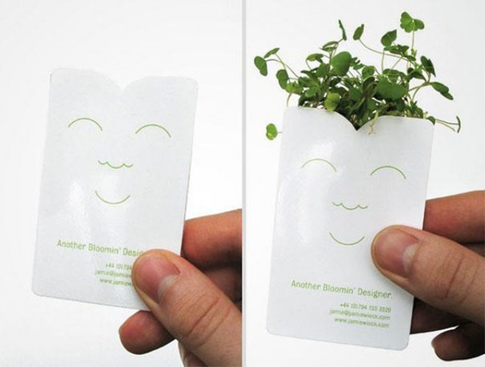 16. This designer's business card is blooming