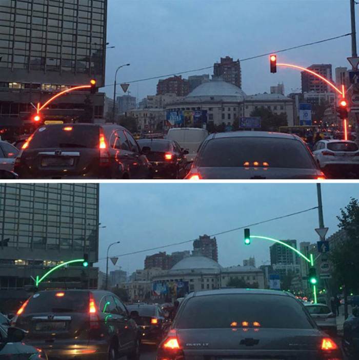 3. Ukraine and their amazing traffic lights!