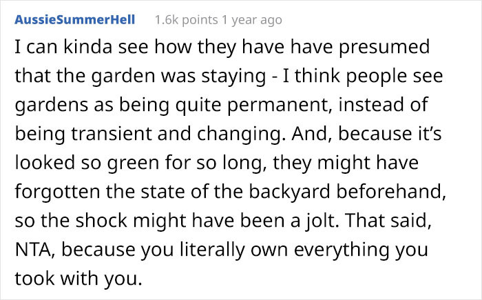 People see gardens as a permanent thing