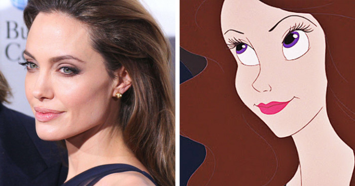 Angelina Jolie & Ursula from 'The Little Mermaid'