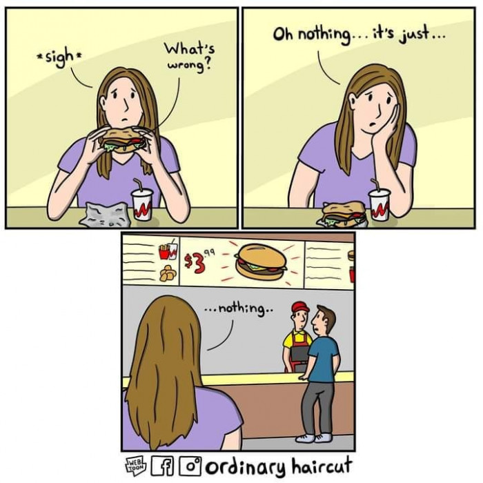 8. Just when I wanted to dive into my meal