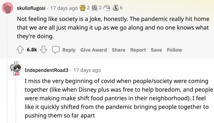 26. Believing in the magical fabric of society