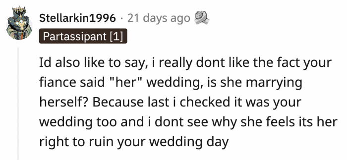 Right? The idea that a wedding is the only bride's special day is absurd.