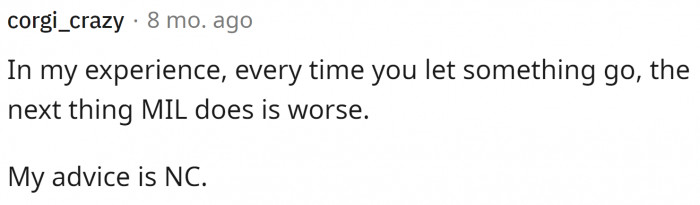 Cut her off completely, says this Redditor. The situation can turn from worse to worst.